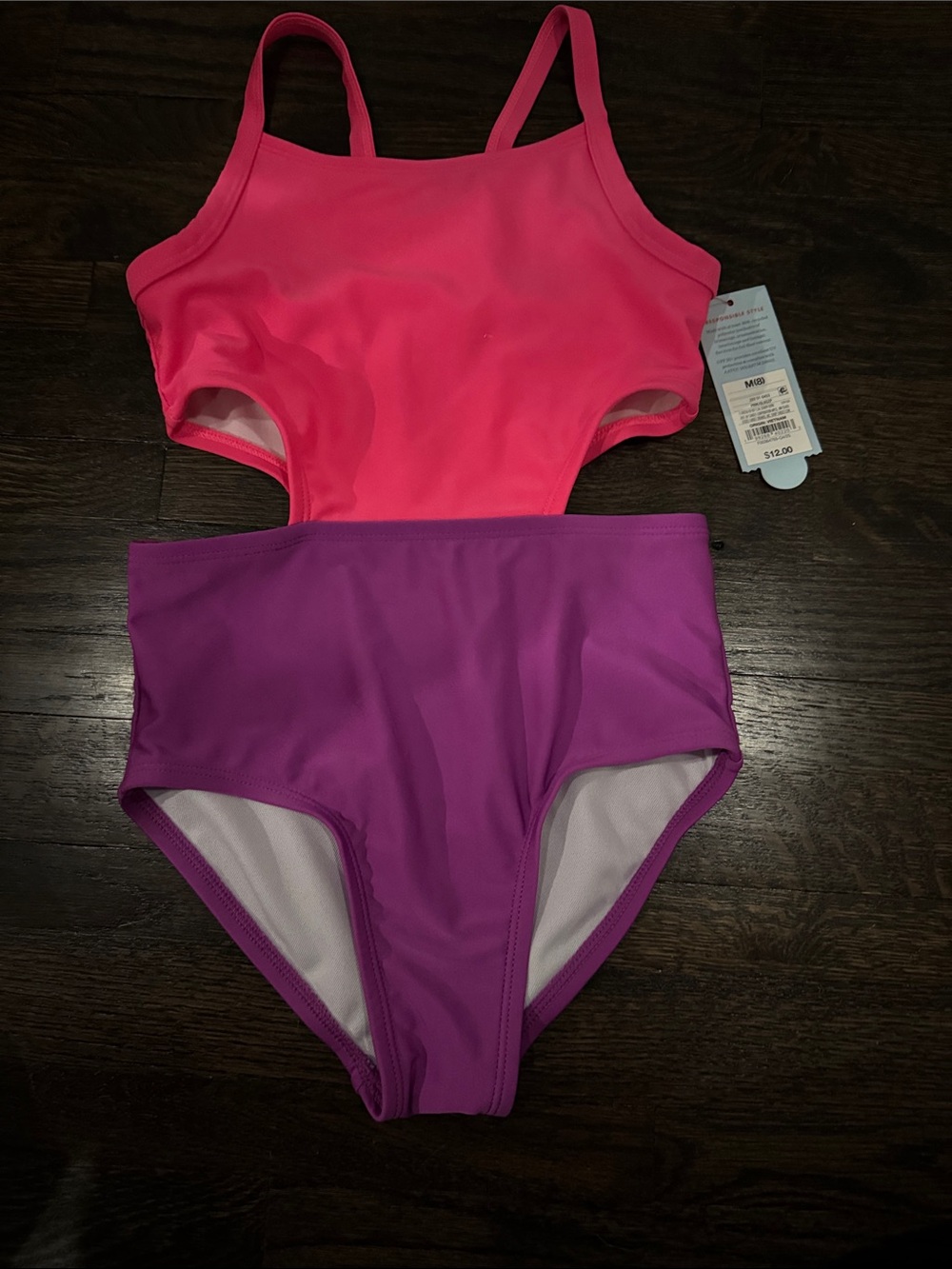 Target Girls' Colorblock One-Piece Swim Suits: NWT